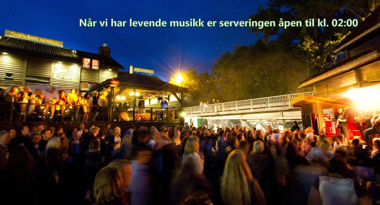Sanden Hotel Hokksund Bagian luar foto
